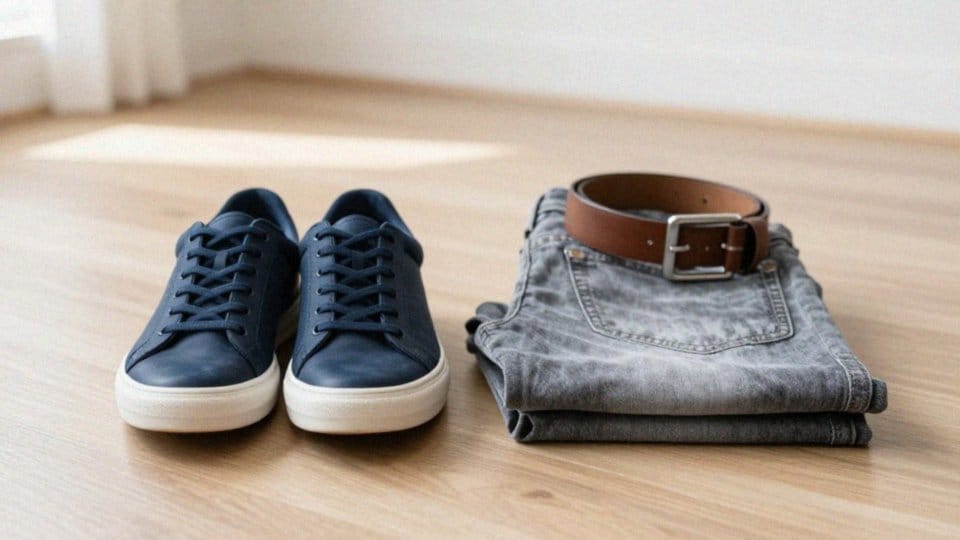 Jak łączyć granatowe buty męskie z jeansami?