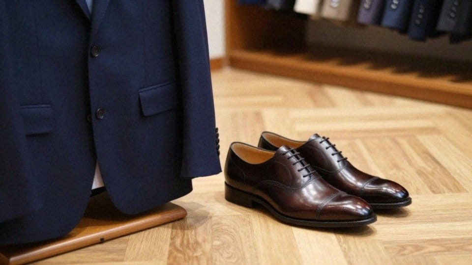 Który odcień niebieskiego garnituru pasuje do brązowych butów?