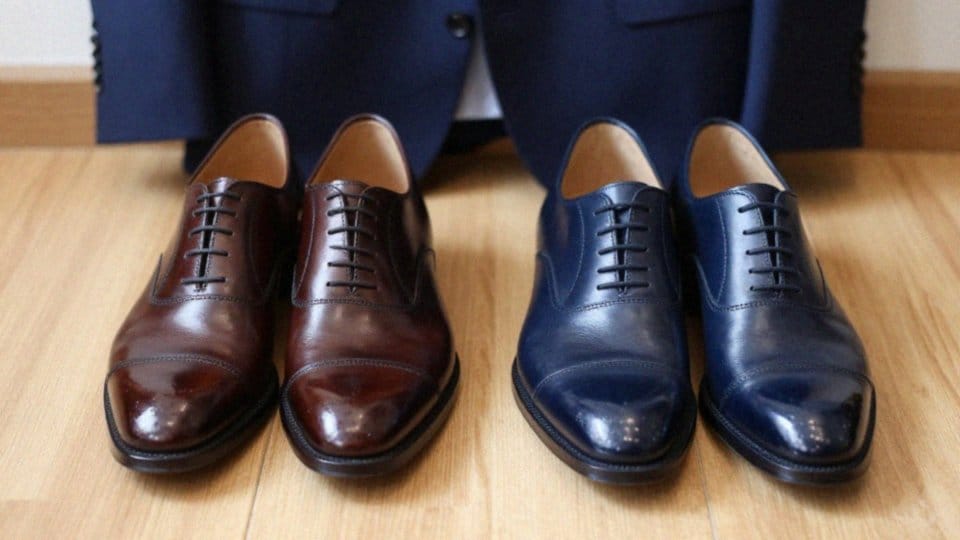 Kiedy wybrać brązowe, a kiedy granatowe buty do garnituru?