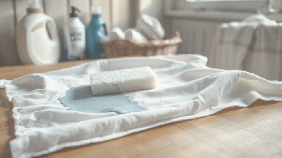 Jaką technikę należy zastosować, aby wklepać płyn w plamę?