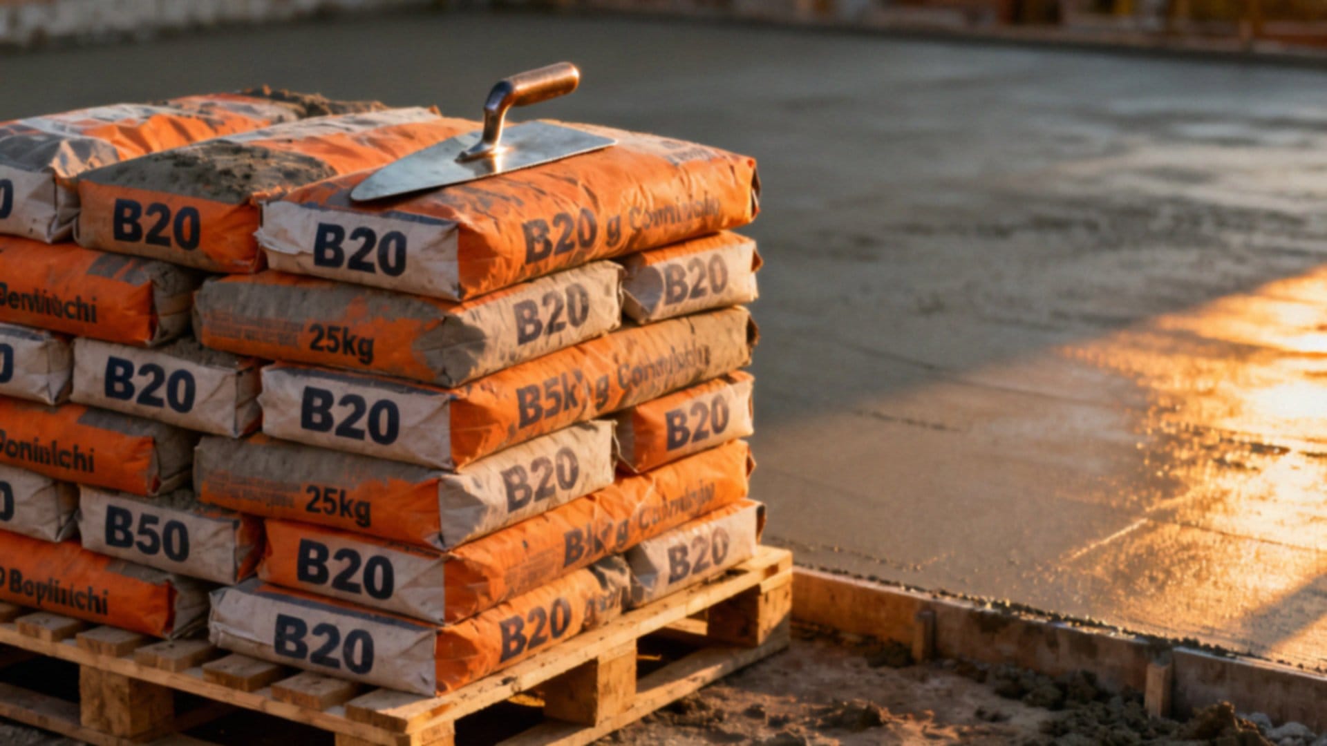 Ile betonu B20 w workach potrzebujesz na m²? Praktyczny przewodnik