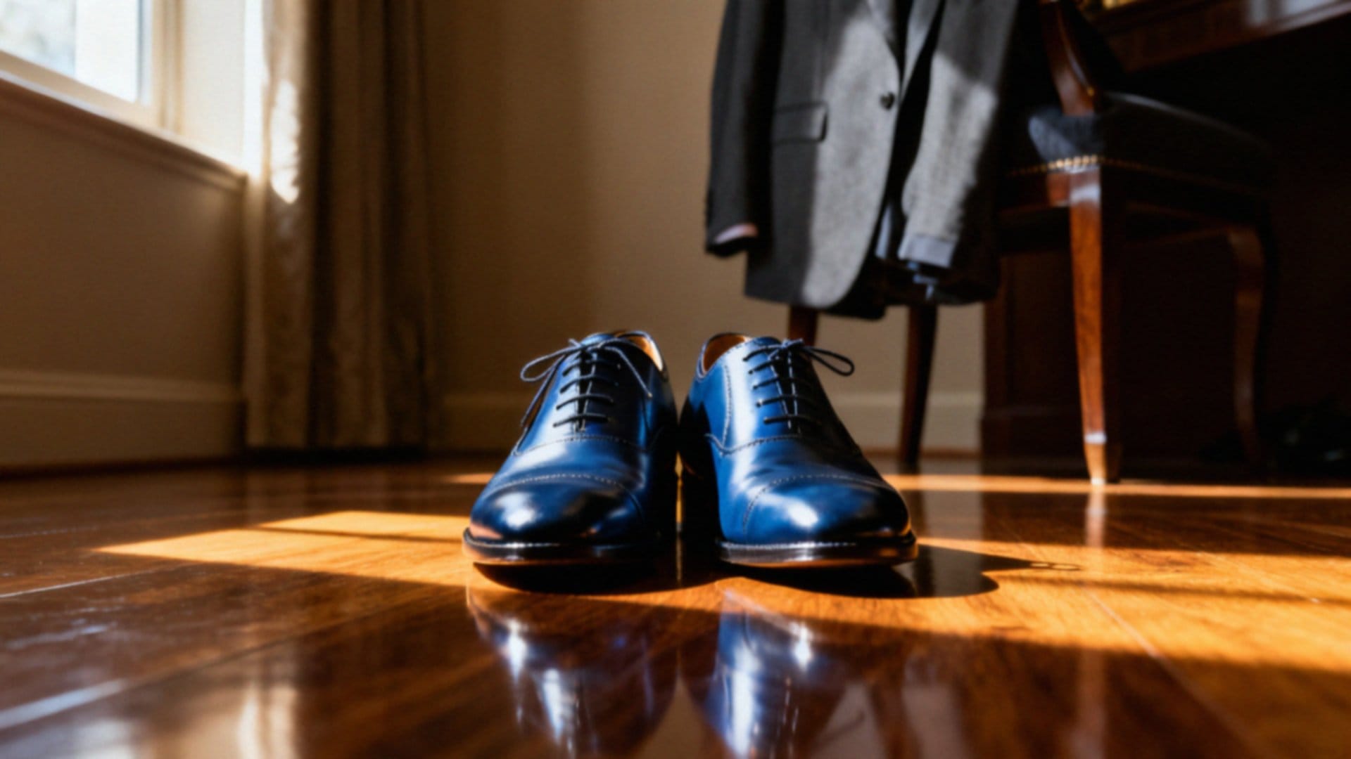 Granatowe buty męskie — do czego je nosić i jak stylizować?