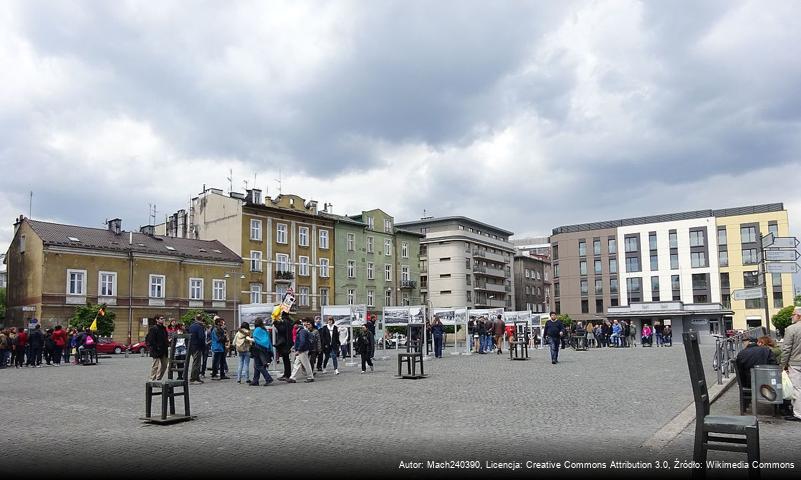 Pomnik na placu Bohaterów Getta w Krakowie