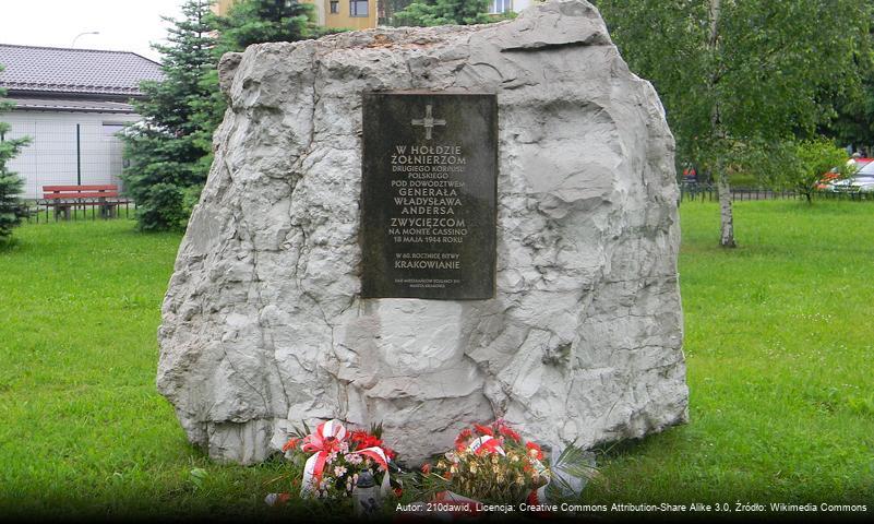 Pomnik upamiętniający bohaterów bitwy o Monte Cassino w Krakowie