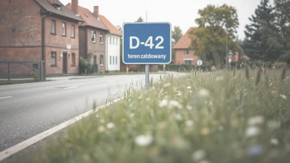 Teren zabudowany znak – znaczenie i przepisy dotyczące D-42 i D-43