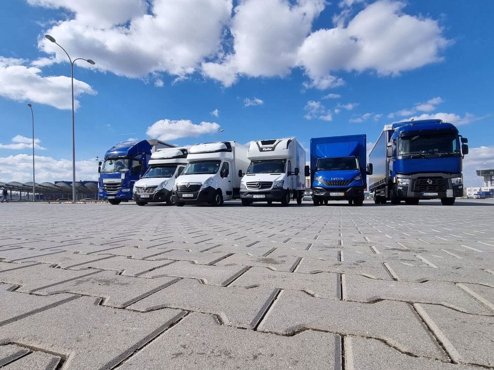 Flota samochodów dostawczych i ciężarowych wykorzystywanych w transporcie towarów w Krakowie i Małopolsce