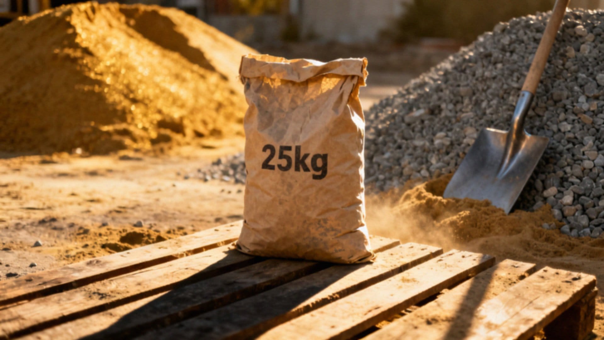 Worek cementu 25 kg — ile to łopat i jak go wykorzystać?